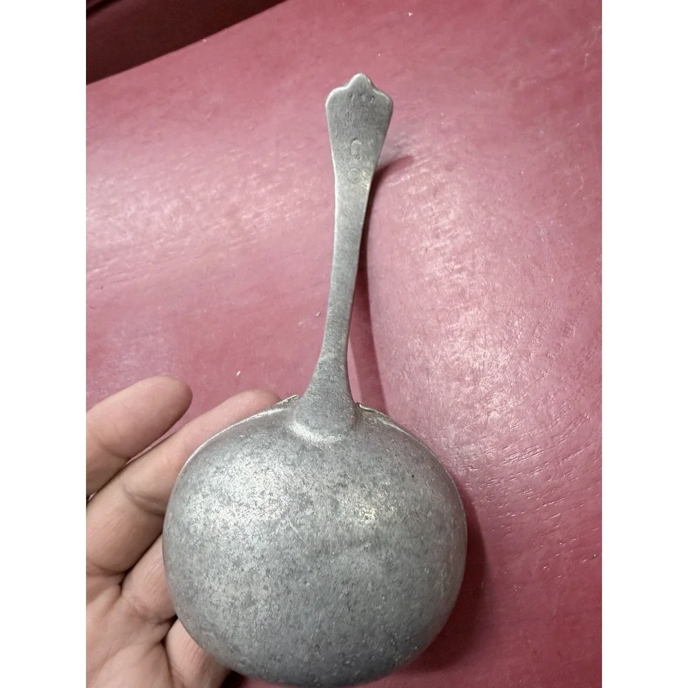 Vintage Pewter Carson Co. Freeport‎ PA Soup Scoop Made in USA 1930's